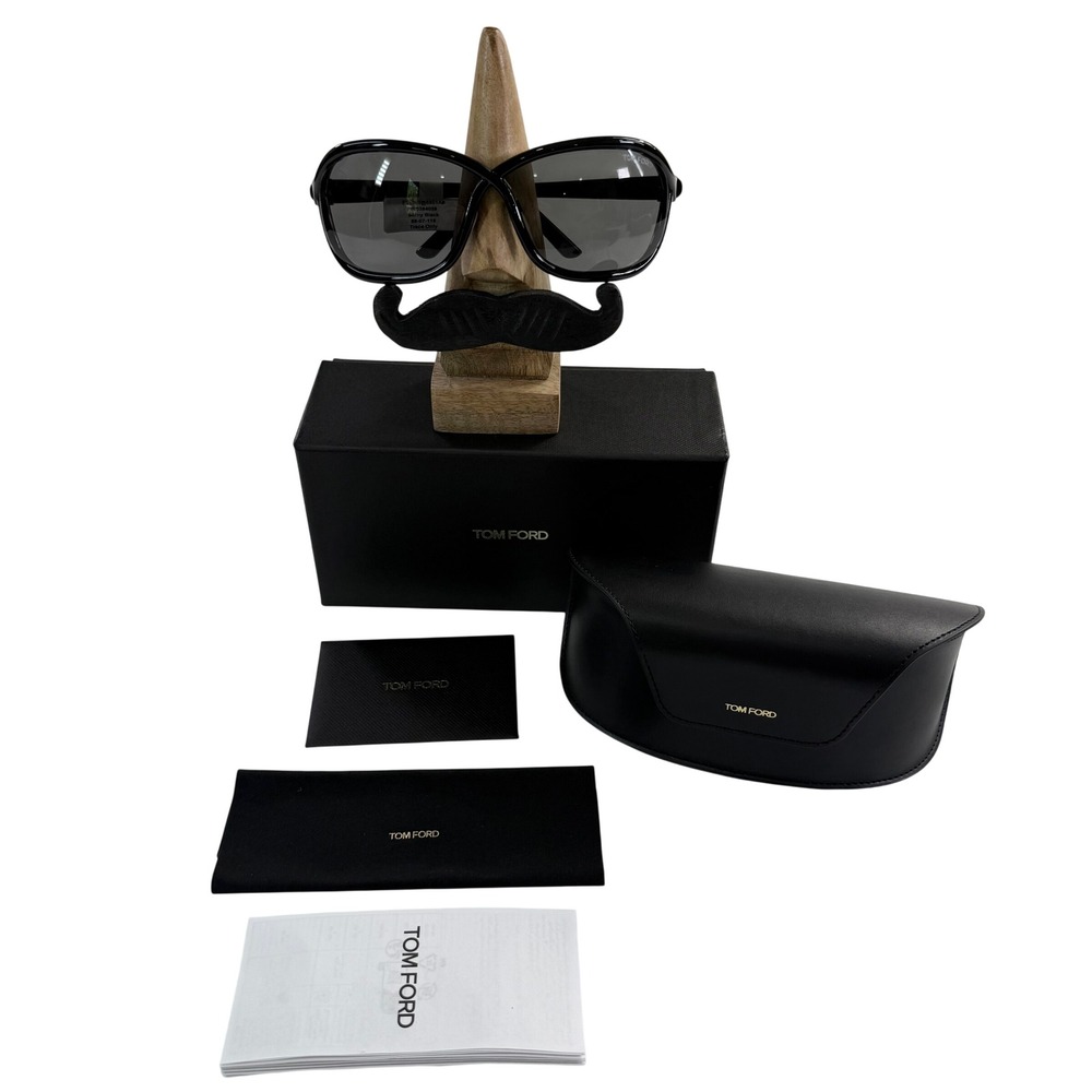 Tom Ford Fernanda TF1069 01A Shiny Black Crossover Butterfly Sunglasses Italy